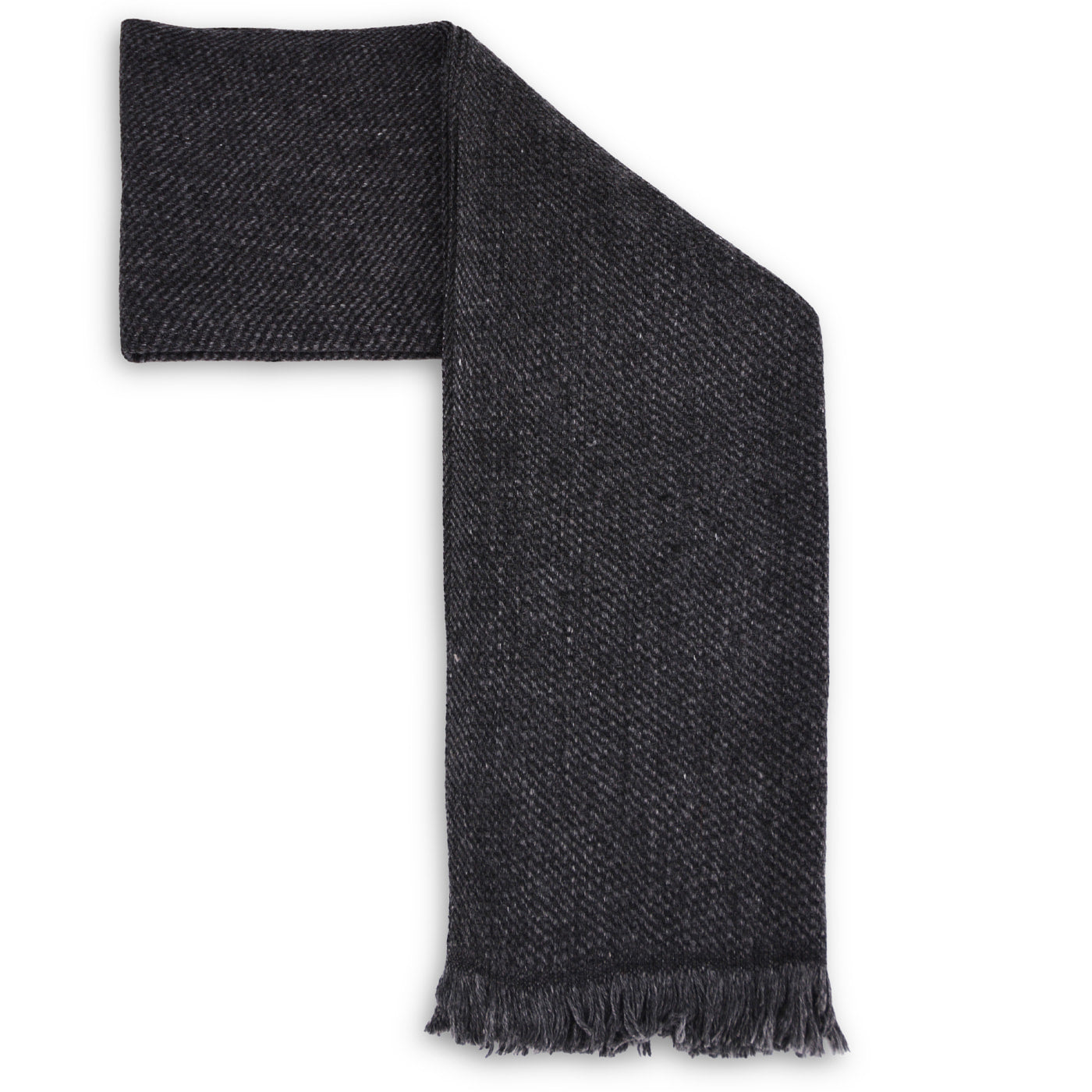 Men's & Women's Cashmere & Wool Scarf 40 x 190 cm - Charcoal Grey / Mouse Grey