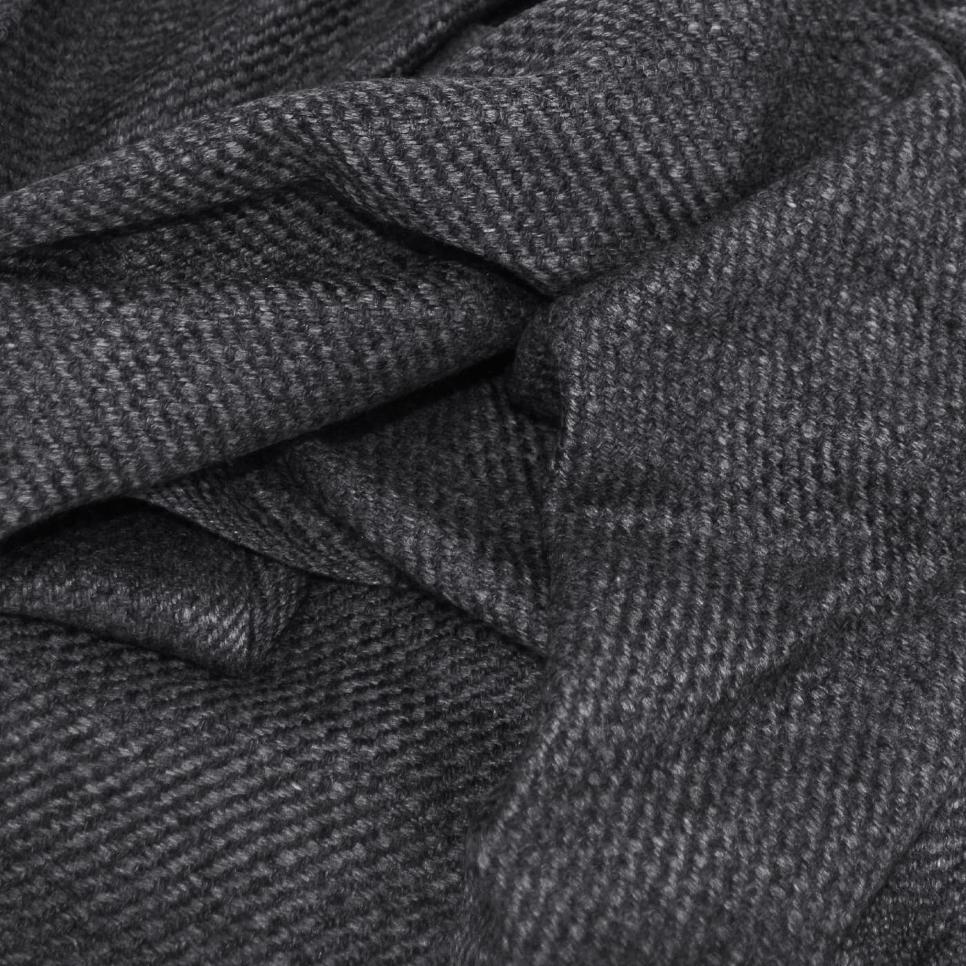 Men's & Women's Cashmere & Wool Scarf 40 x 190 cm - Charcoal Grey / Mouse Grey