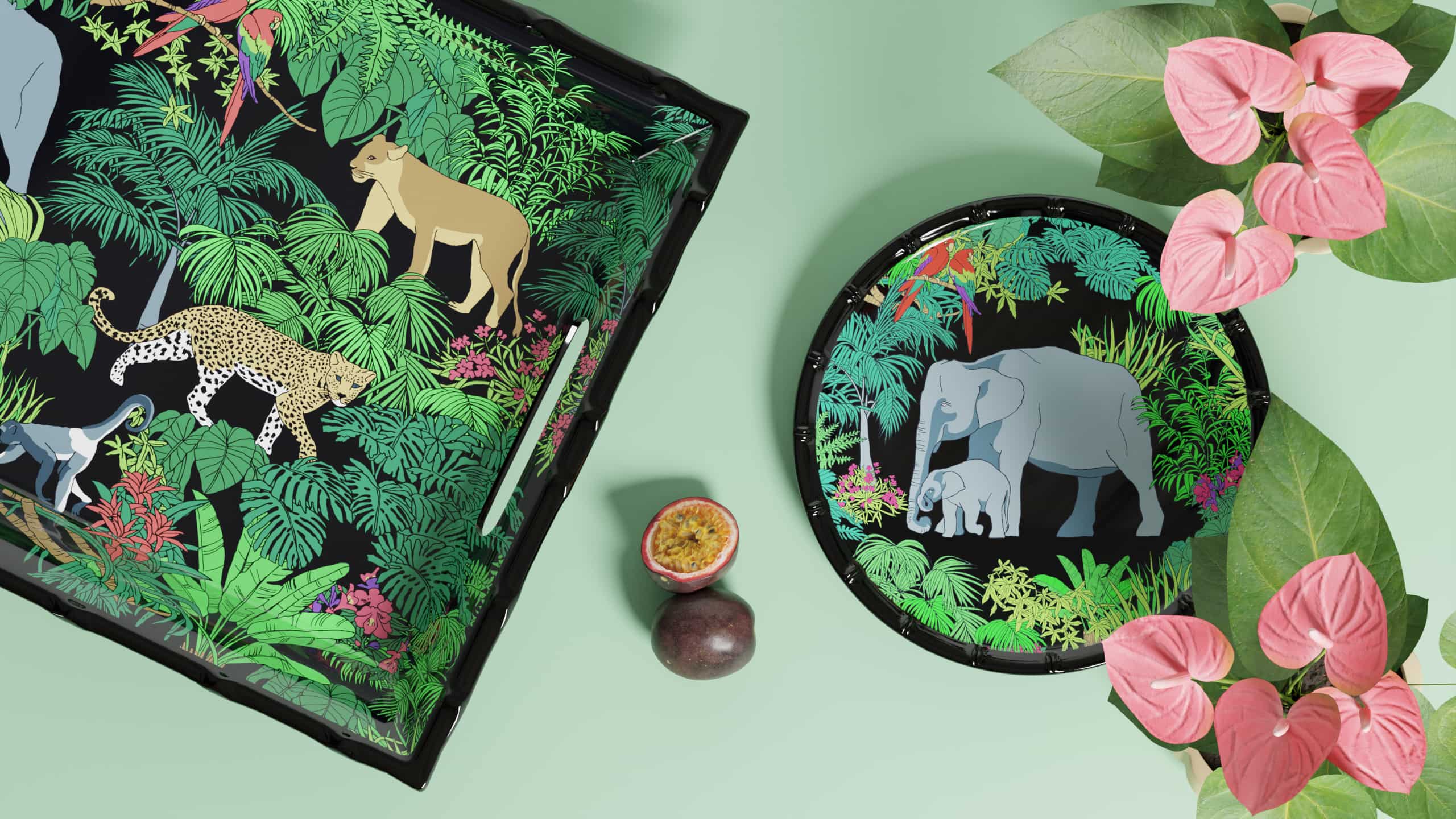 Jungle collection in melamine