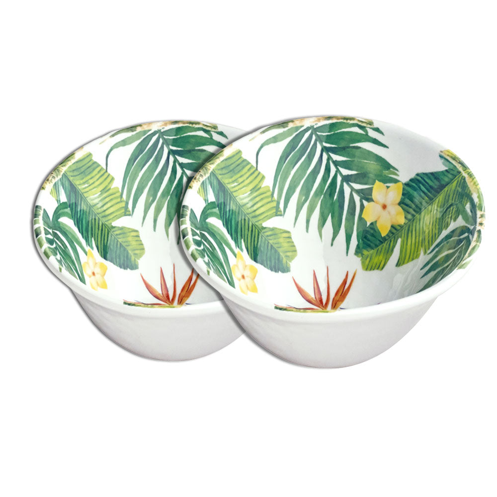 Bowl in melamine - Exotic Flowers. 2 pieces
