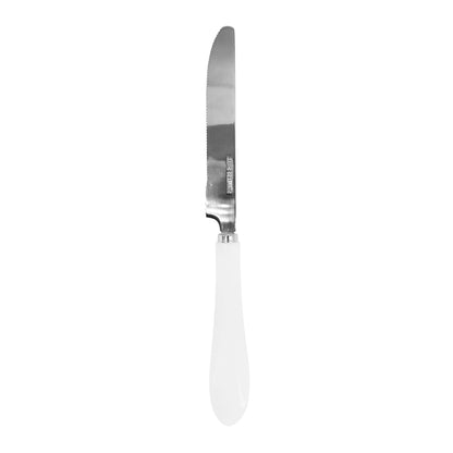 Thick stainless steel knife, white melamine sleeve