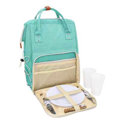Turquoise Picnic Backpack - 2 persons