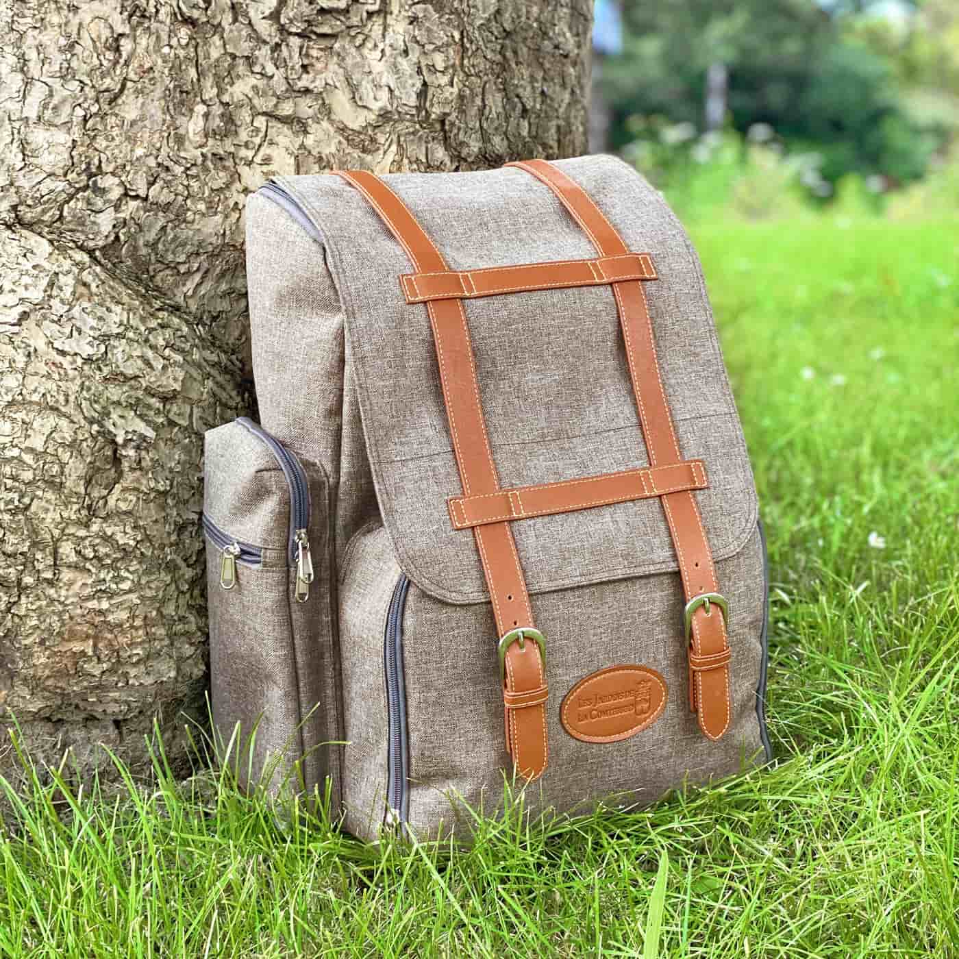 Picnic backpack "Escapade" Brown - 4 persons