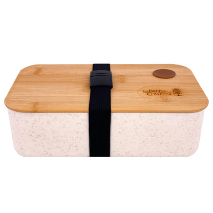 Lunchbox / Wheat fibre mobile lunch box with hermetically sealed bamboo lid