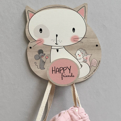 Wooden coat hook Lily the Cat