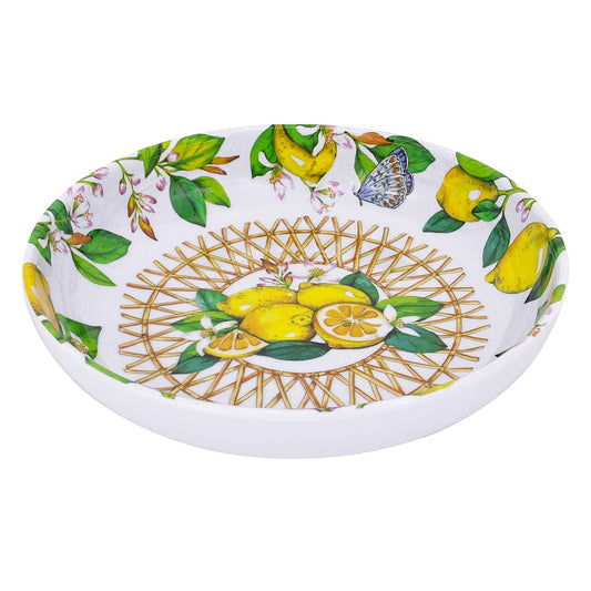 Soup / pasta plate in melamine with lemons - Ø 20 cm