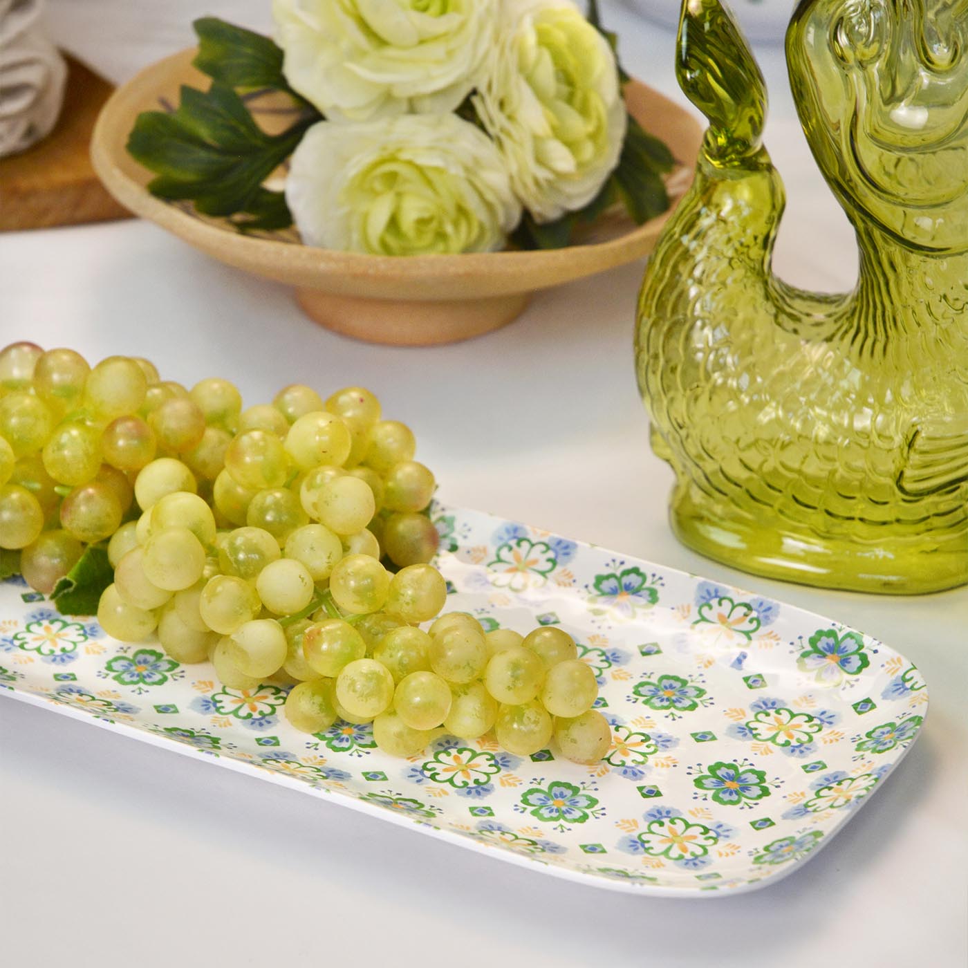 Long Rectangular Melamine Cake Plate Evora