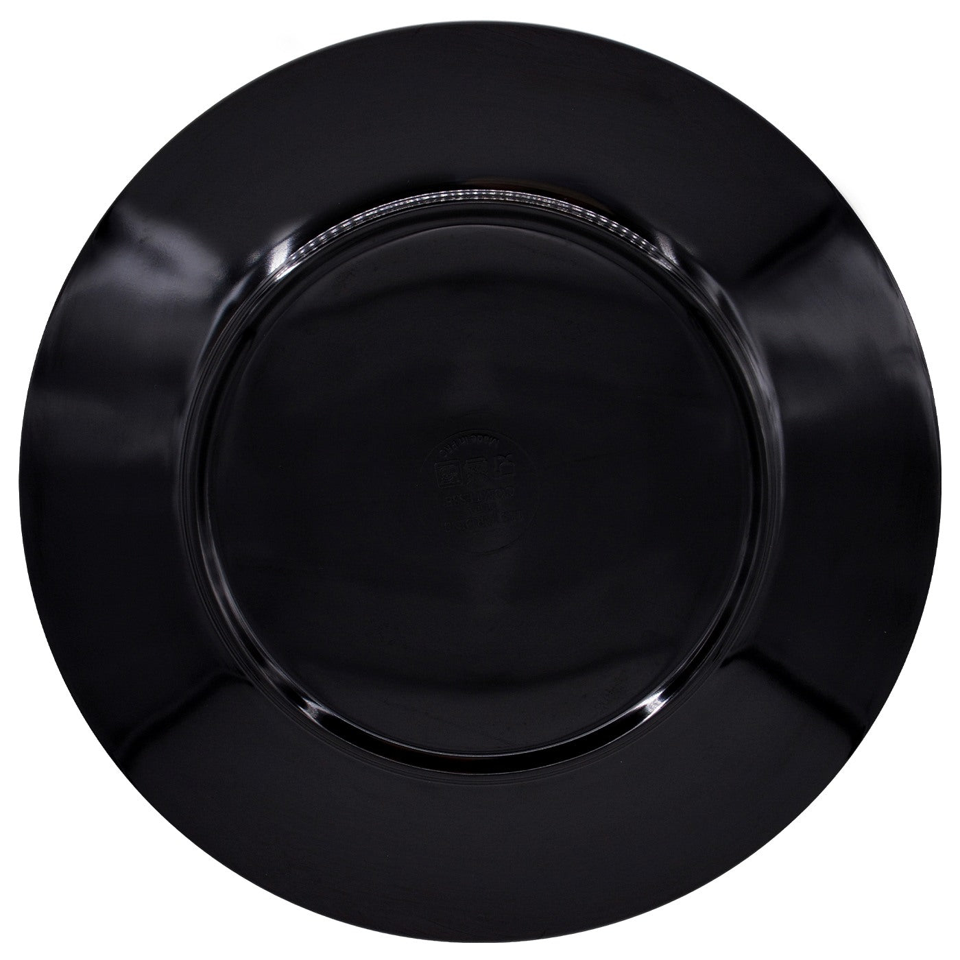 Large dinner plate in black melamine - Ø 28 cm