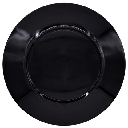 Large dinner plate in black melamine - Ø 28 cm