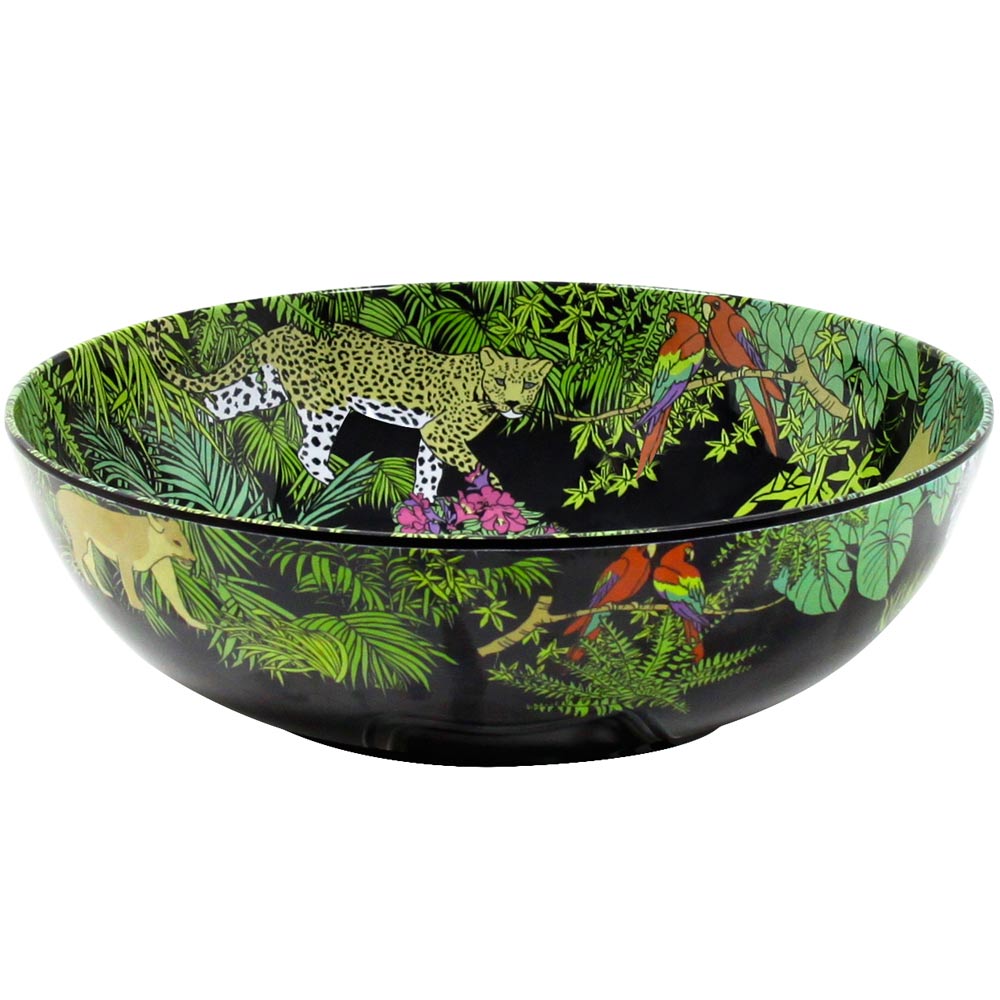 Large salad bowl in black melamine - Ø 31 cm