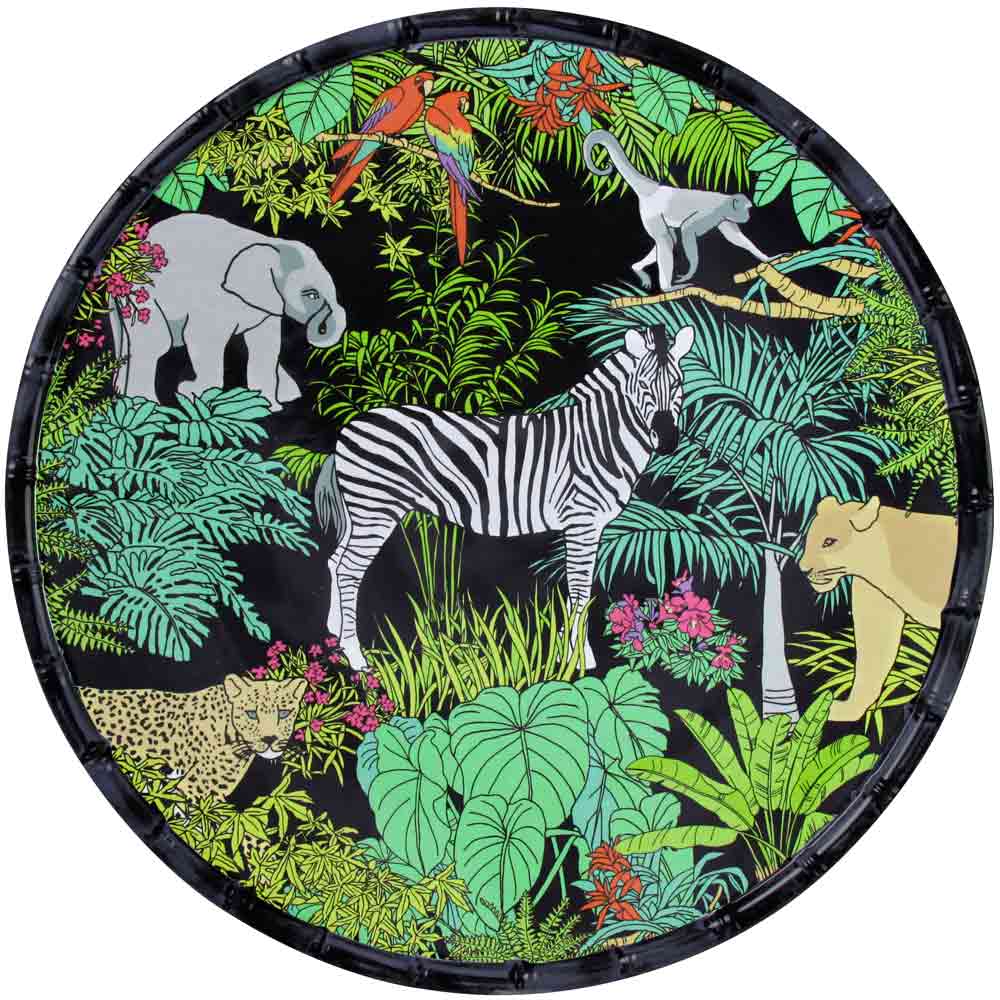 Round serving dish melamine 35,5 cm - Jungle | Melamine crockery ...