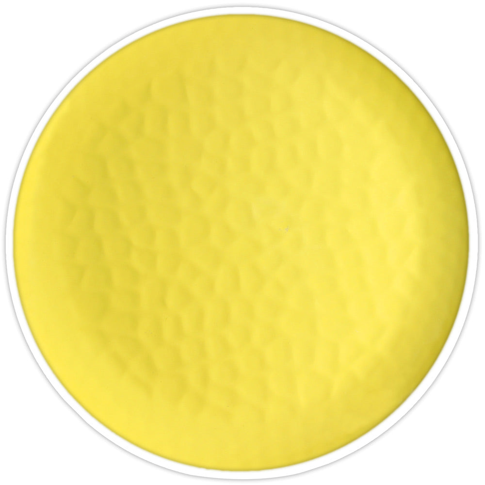 Large melamine dinner plate - Yellow. 2 pieces