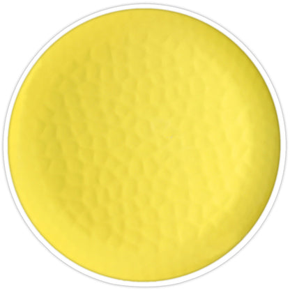 Large melamine dinner plate - Yellow. 2 pieces