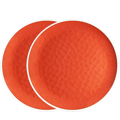 Small melamine plate - Coral Red. 2 pieces