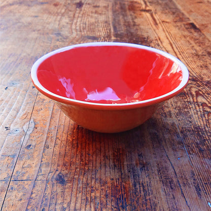 Bowl in melamine - Coral Red. 2 pieces