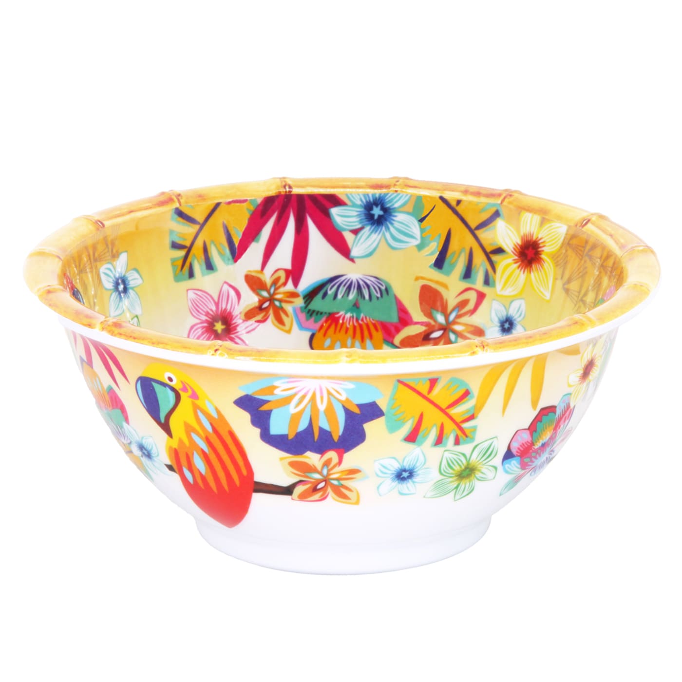 Small bowl in melamine with parrots - Ø 15 cm