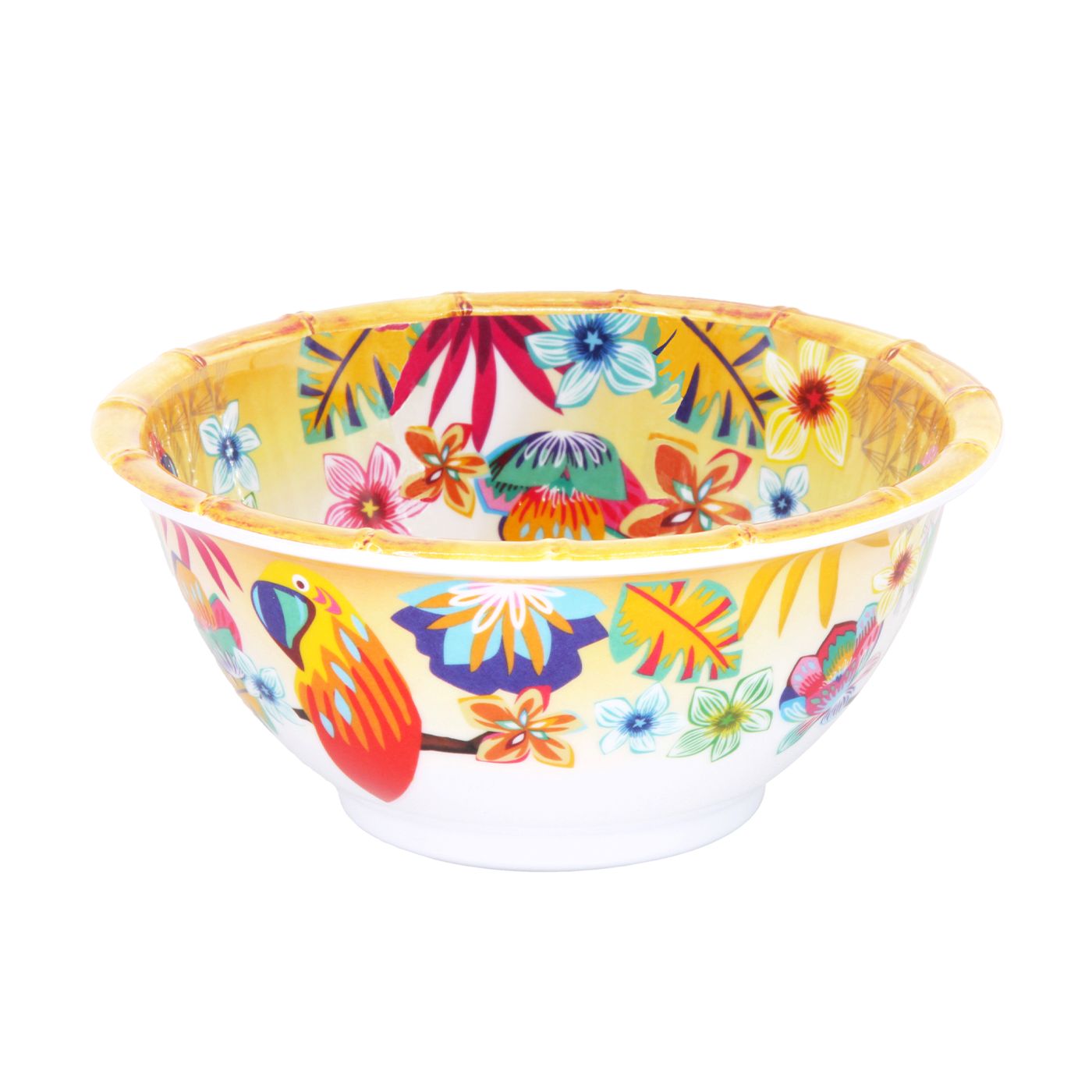 Small bowl in melamine with parrots - Ø 15 cm
