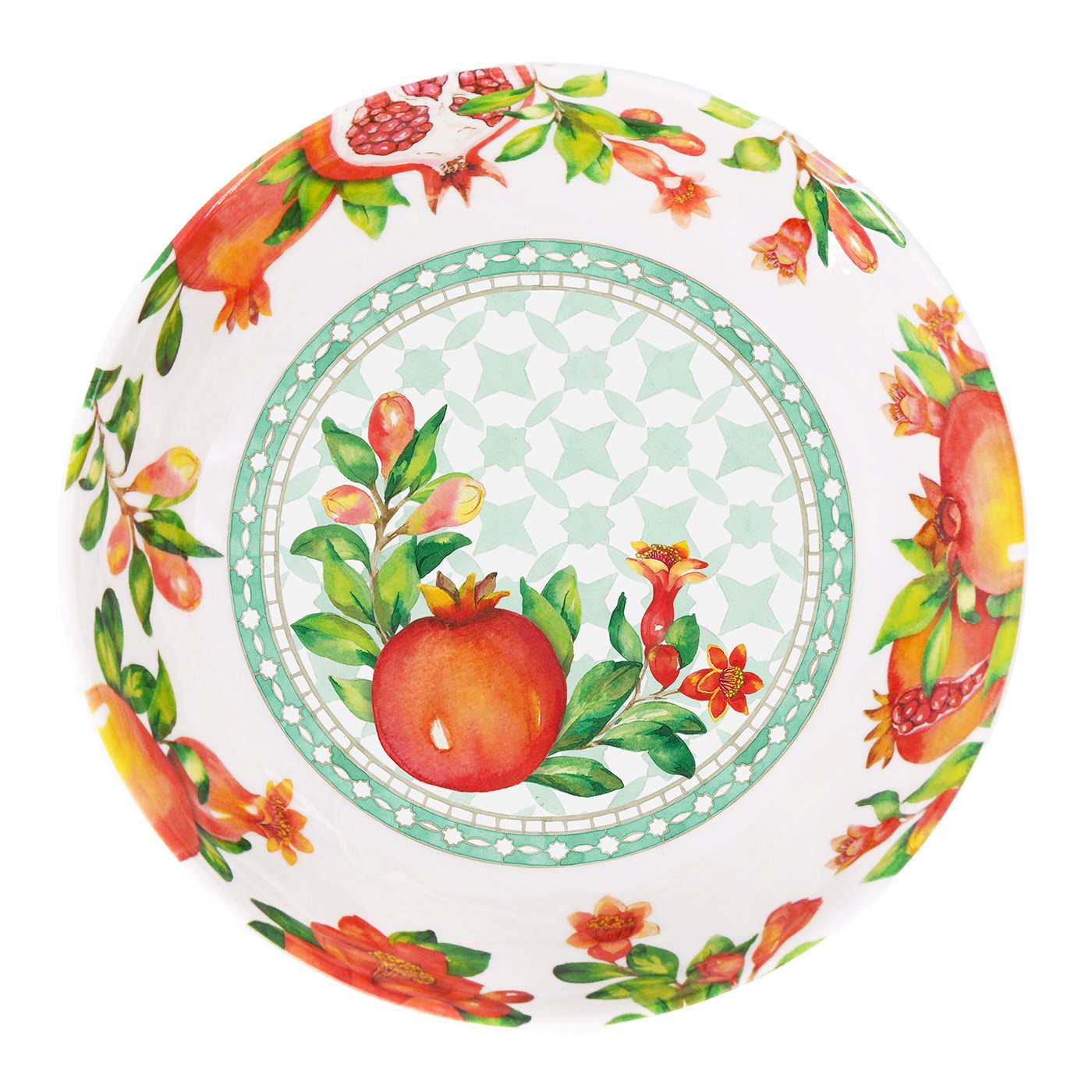 Large Melamine Soup Plate Pomegranate - 19 cm