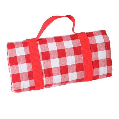 Waterproof picnic blanket big red squares XL