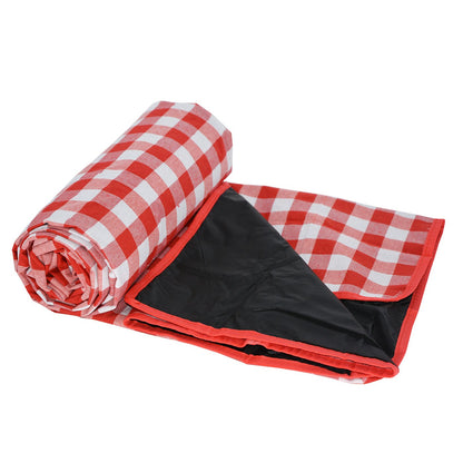 Waterproof picnic blanket big red squares XL