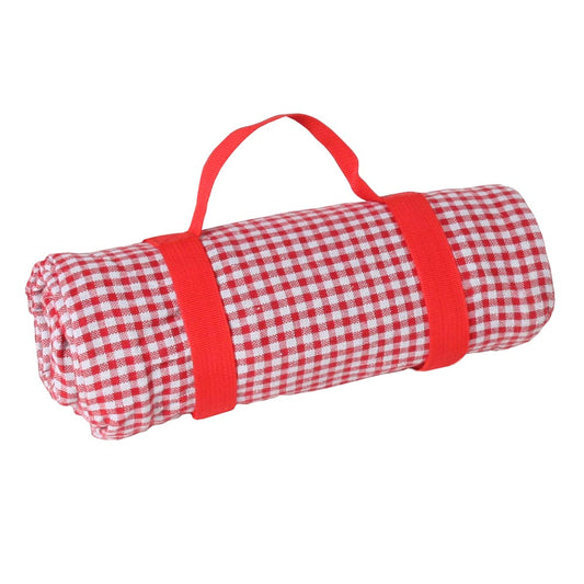 Waterproof picnic blanket red and white gingham