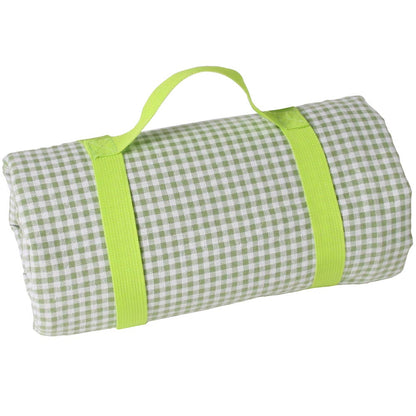 Waterproof picnic blanket green apple gingham XL