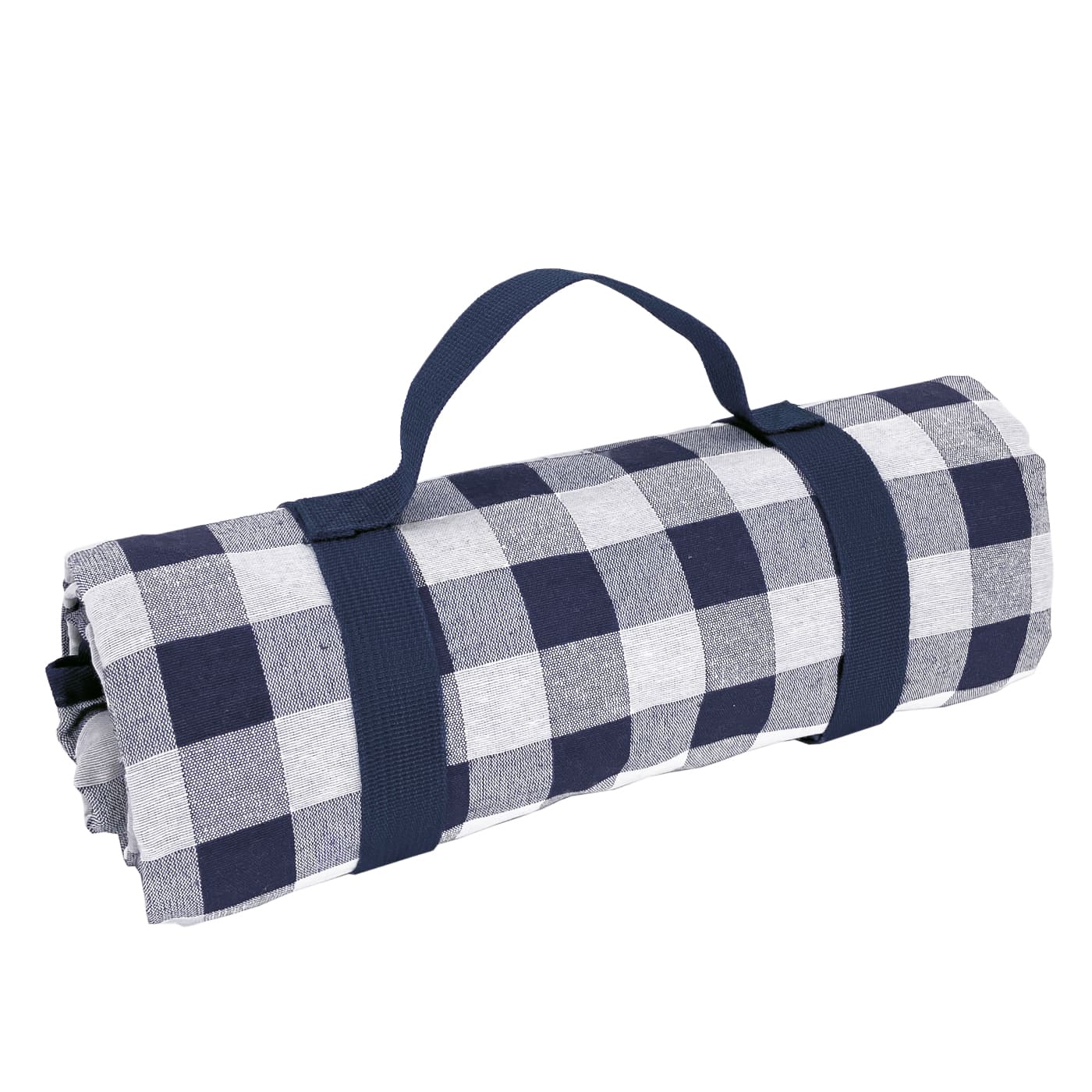 Waterproof picnic blanket white and blue tiles