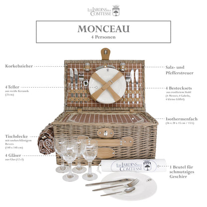 Monceau picnic basket - 4 people