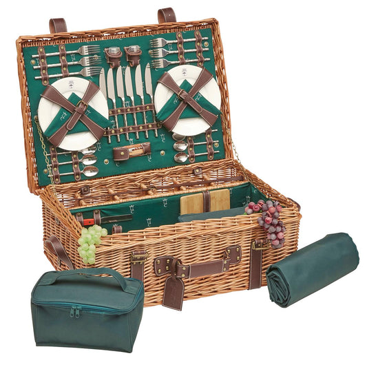 Prestige Picnic Hamper Champs-Elysées green - 6 person