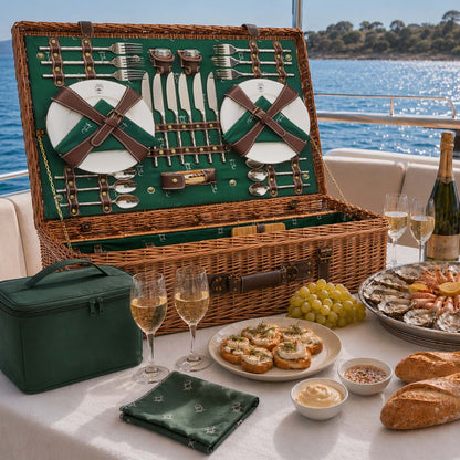 Prestige Picnic Hamper Champs-Elysées green - 6 person