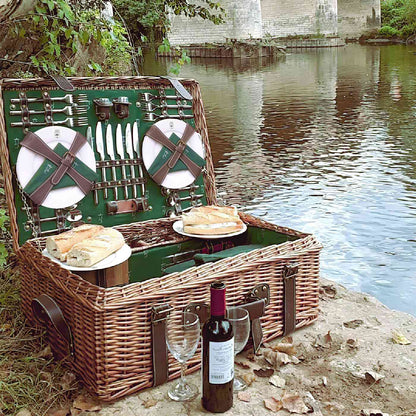 Prestige Picnic Hamper Champs-Elysées green - 6 person