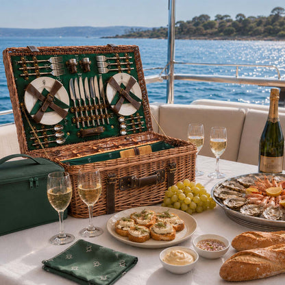 Prestige Picnic Hamper Champs-Elysées green - 6 person