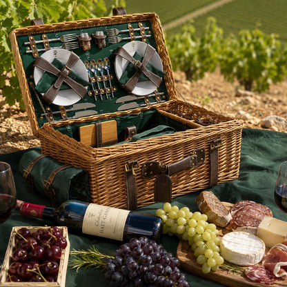 Prestige Picnic Hamper Champs-Elysées green - 4 person