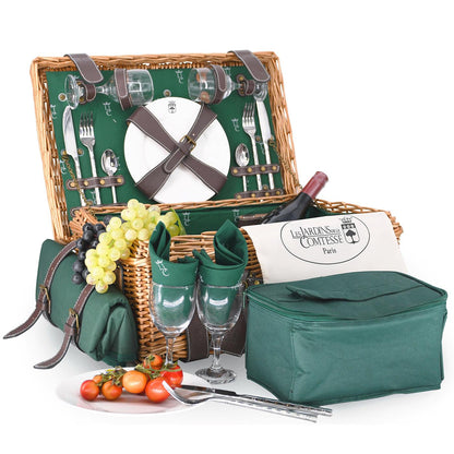 Prestige Picnic Hamper Champs-Elysées green - 2 person