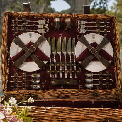 Prestige Picnic Hamper Champs-Elysées burgundy - 6 person