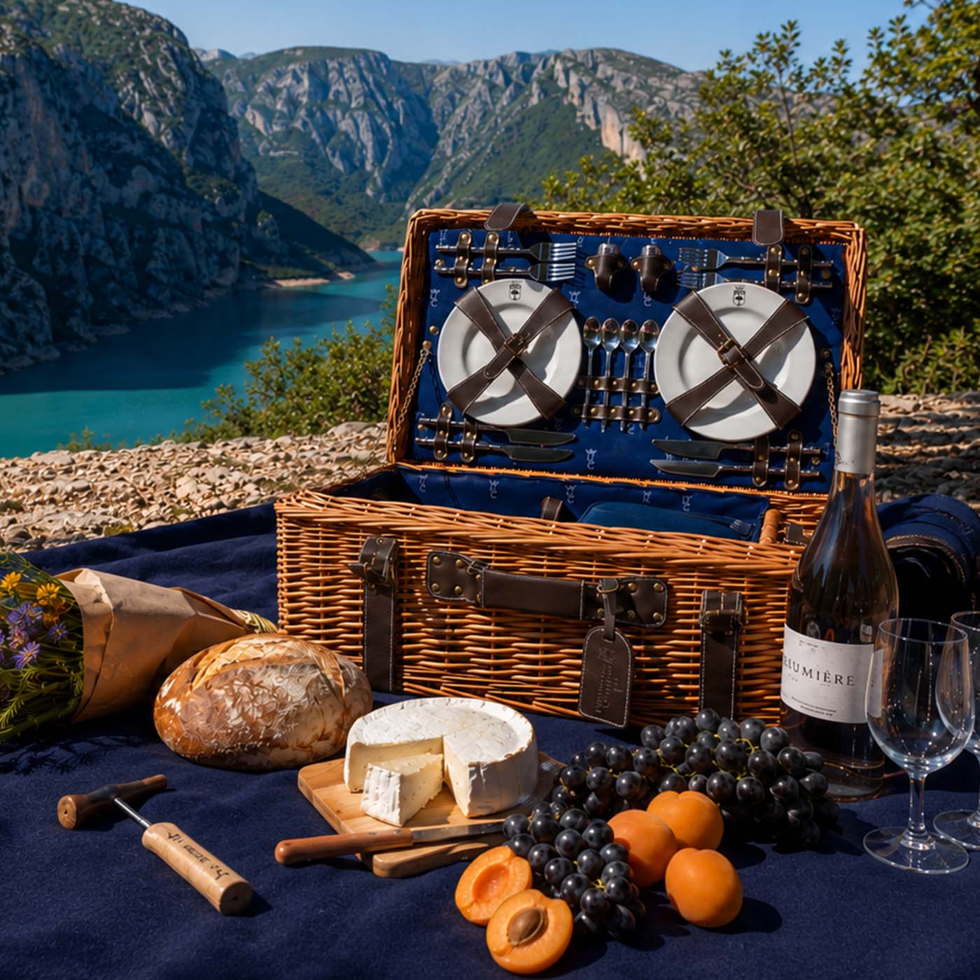 Prestige Picnic Hamper Champs-Elysées blue - 4 person