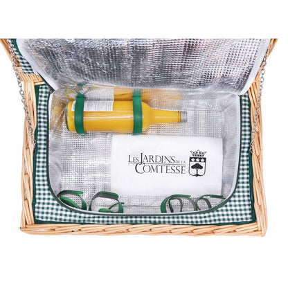 Wicker Picnic Basket Marly Green - 4 persons
