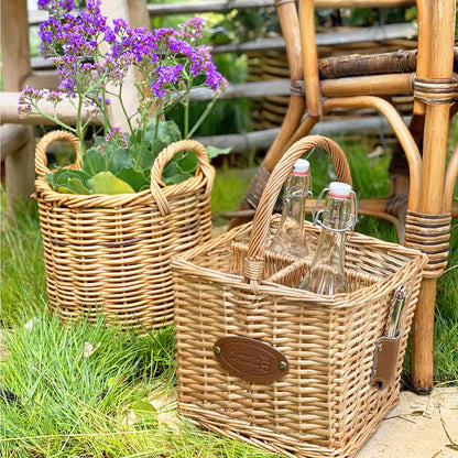 Empty Wicker bottle basket - 4 racks