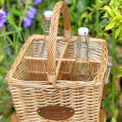 Empty Wicker bottle basket - 4 racks