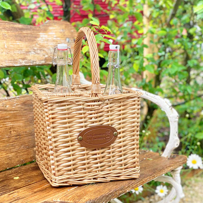 Empty Wicker bottle basket - 4 racks