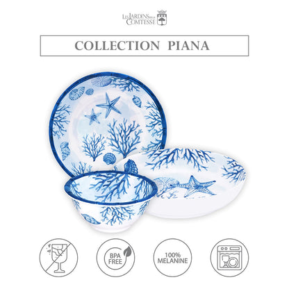 Coral melamine soup plate - Ø 20 cm