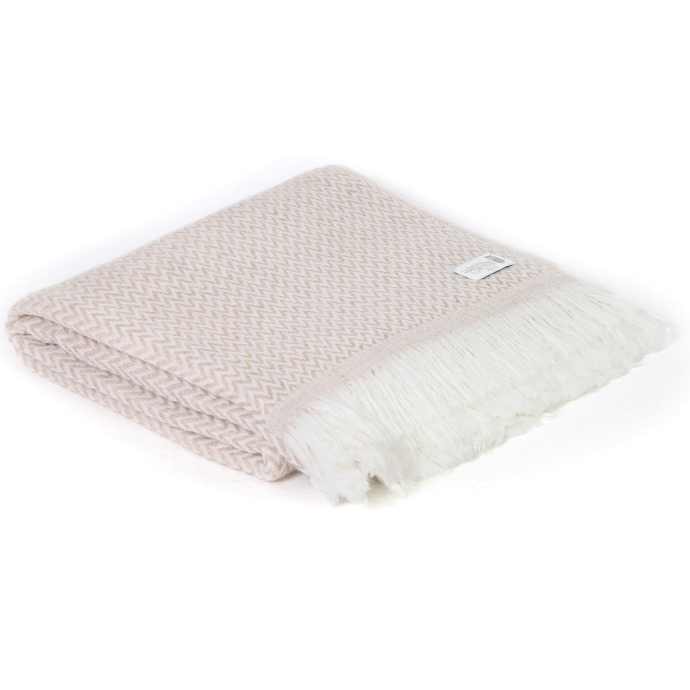 Camel lightweight cashmere and wool throw - 130 x 230 cm