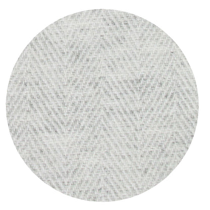 Herringbone throw in cashmere and wool: Silver grey - 130 x 230 cm