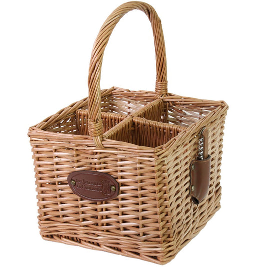 Empty Wicker bottle basket - 4 racks
