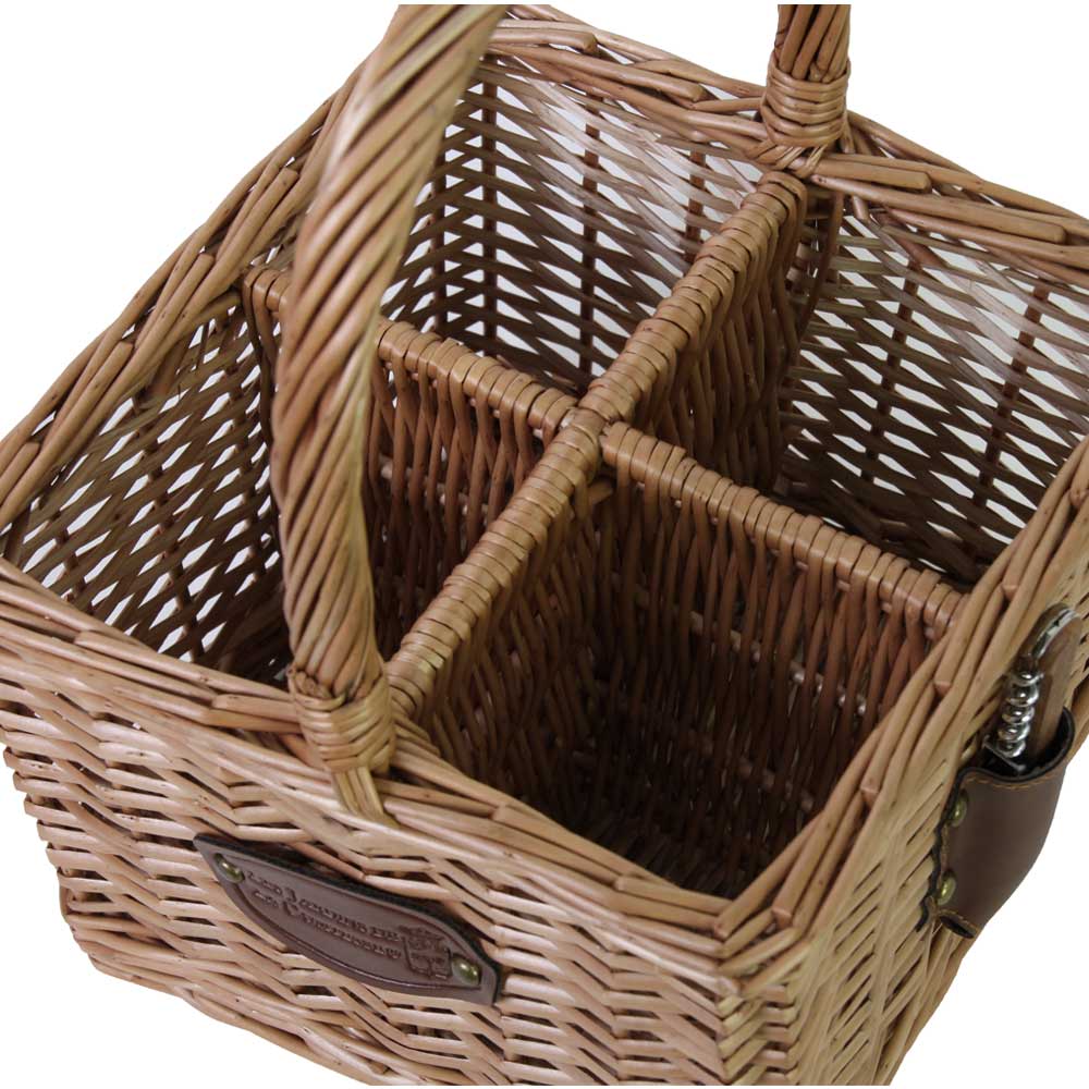 Empty Wicker bottle basket - 4 racks