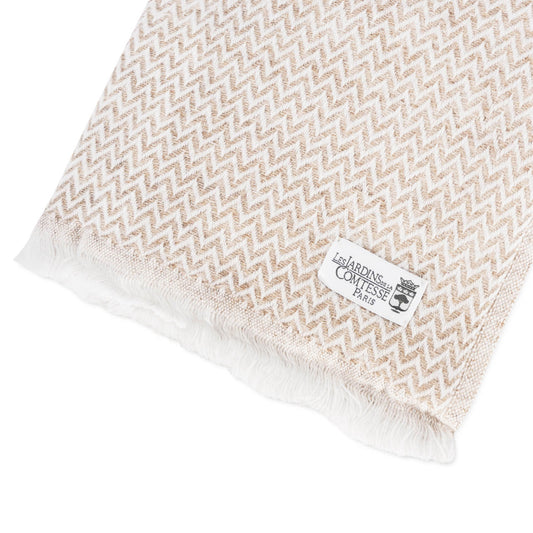 Women's stole/pashmina in Camel Herringbone pattern