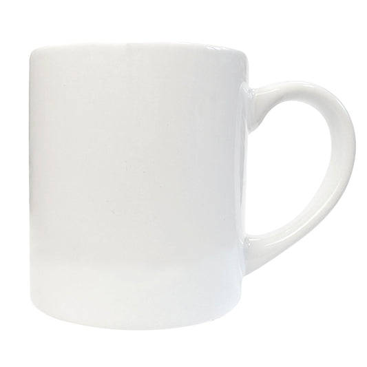 14 cl white ceramic mug