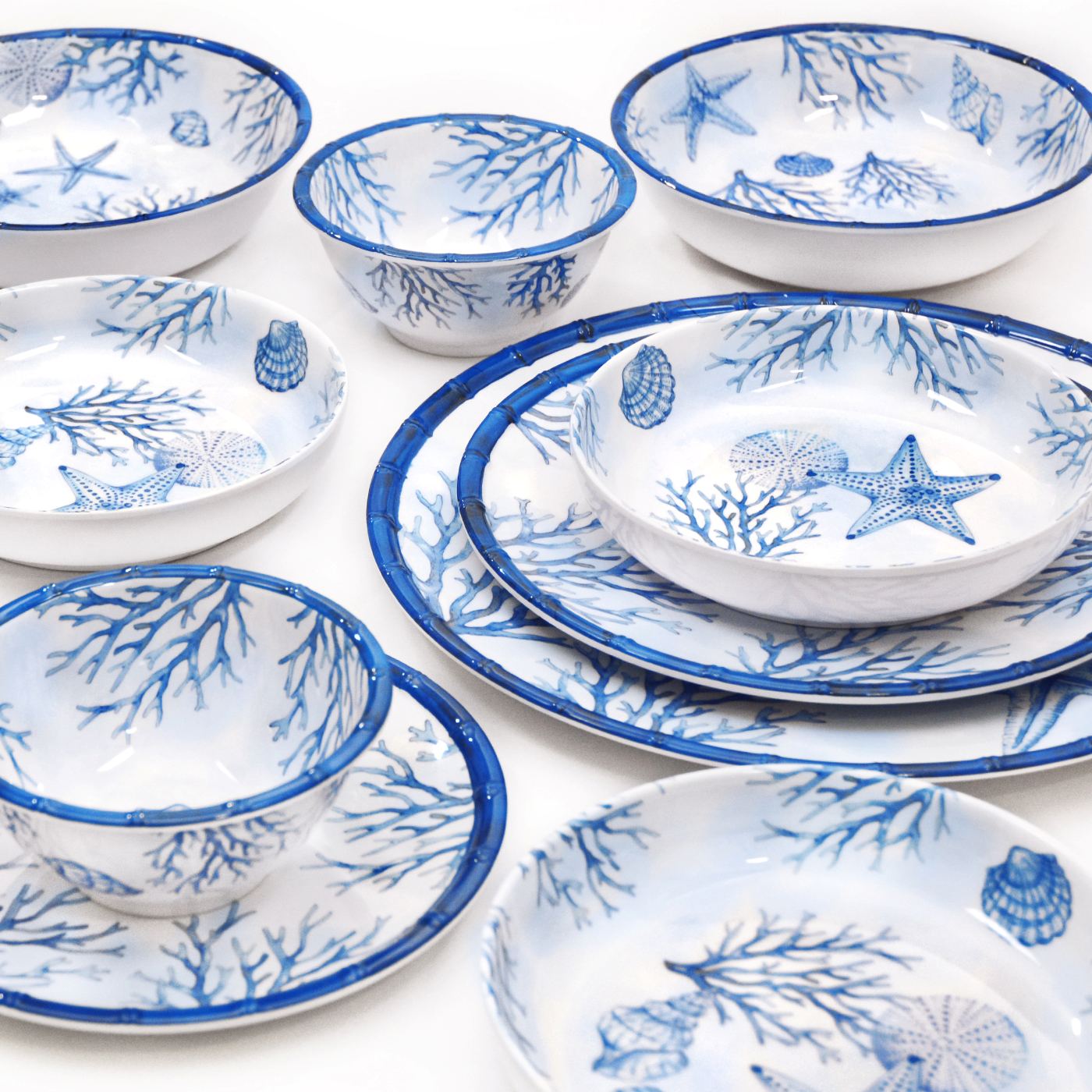 Coral melamine large salad bowl - Ø 31 cm