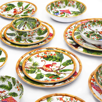 Salad servers in melamine with monkeys - 33 cm