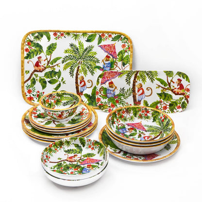 Salad servers in melamine with monkeys - 33 cm